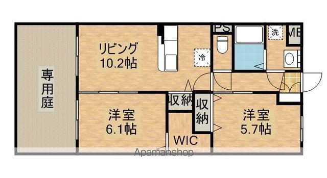 ディアコート寿(2LDK/1階)の間取り写真
