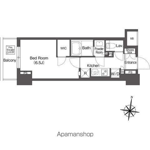 コンフォリア森下リバーサイド(1K/7階)の間取り写真