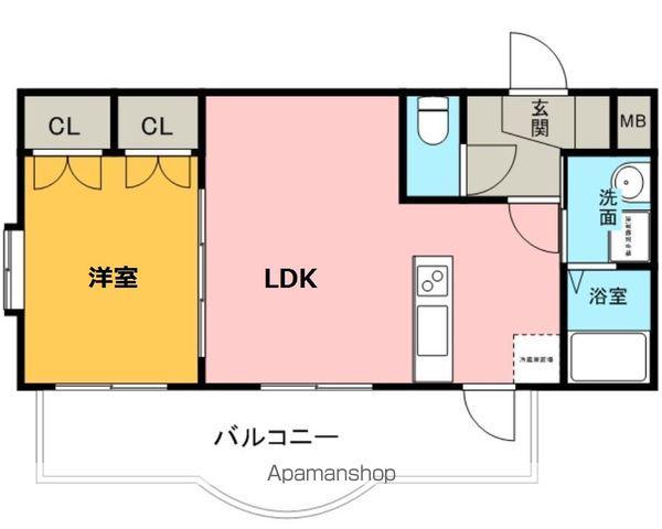 ウィステリアコート(1LDK/5階)の間取り写真