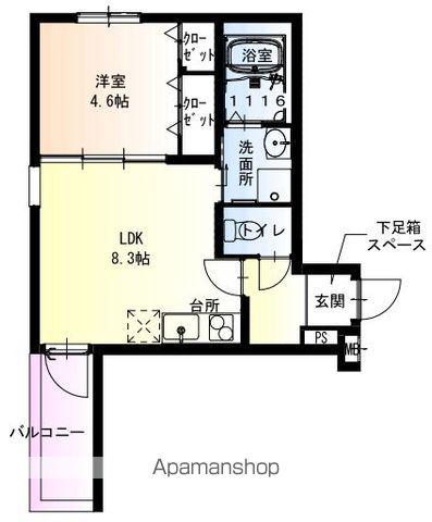 フジパレス長居西3番館(1LDK/2階)の間取り写真