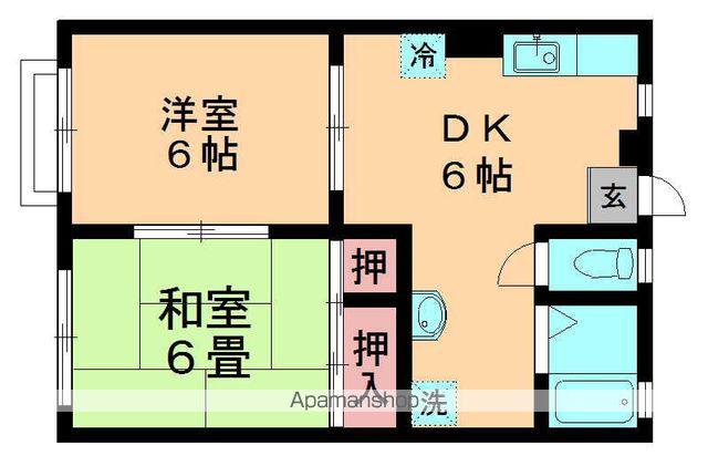 メゾンフォルテ(2DK/1階)の間取り写真