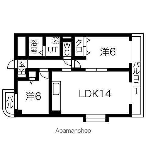 レジデンスアコード(2LDK/3階)の間取り写真