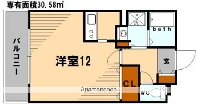シェルポート鶴見(ワンルーム/6階)の間取り写真