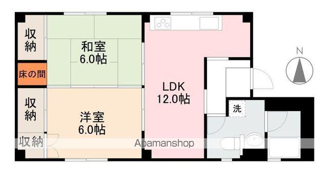 玉越ビル(2LDK/3階)の間取り写真