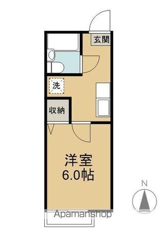 シティハイムグリーンヒル(1K/1階)の間取り写真