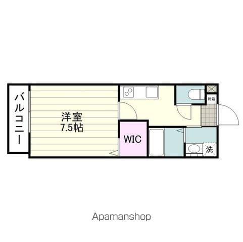 PLAISIR(1K/3階)の間取り写真