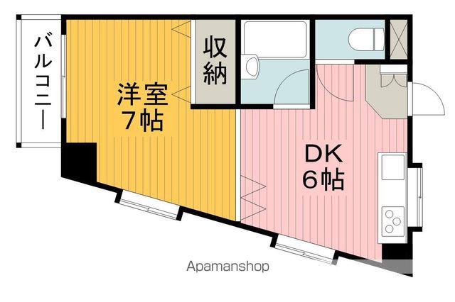 サンパレス21刀根山(1DK/1階)の間取り写真