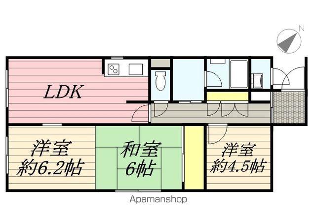 アーバンハイツNAKAI(3LDK/2階)の間取り写真