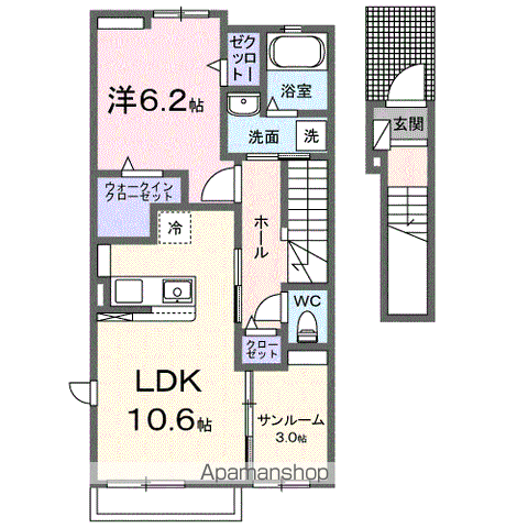 音吉7TH(1LDK/2階)の間取り写真