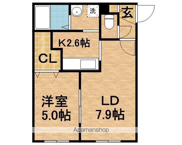 Gアメニティーズ南4条(1LDK/3階)の間取り写真