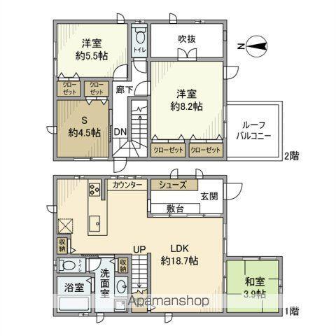 名鉄瀬戸線 小幡駅 徒歩25分 2階建 築16年(3SLDK)の間取り写真
