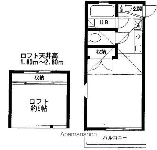 グレース南阿佐ヶ谷(1K/2階)の間取り写真