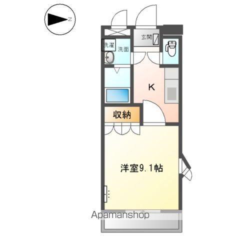 エクセルハイム(1K/1階)の間取り写真