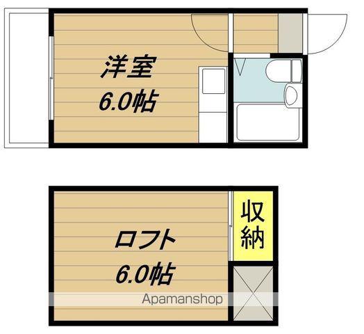 フジレジデンス(ワンルーム/2階)の間取り写真