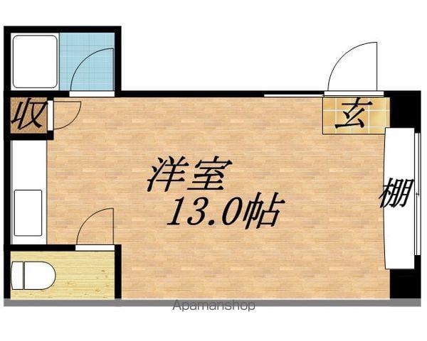 ツインビルA(ワンルーム/4階)の間取り写真
