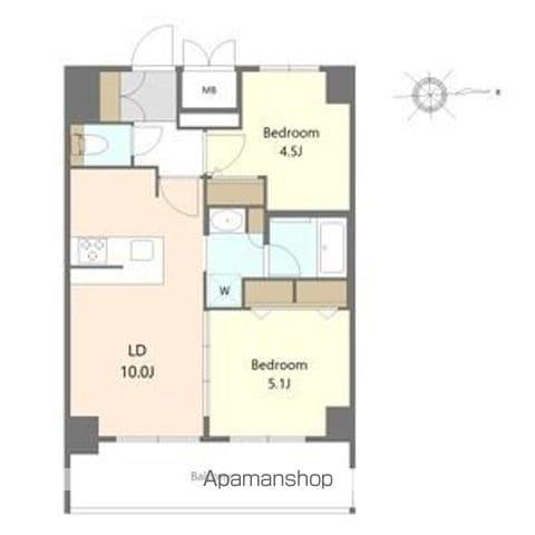 S-RESIDENCE名駅北ALESIA(2LDK/15階)の間取り写真
