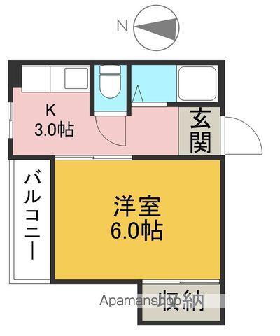 ハイツ寿(1K/3階)の間取り写真
