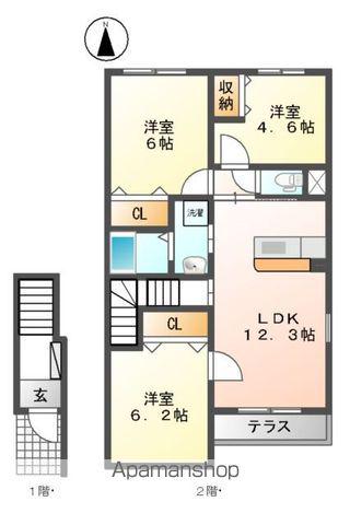 MOA・LUCE18(3LDK/2階)の間取り写真