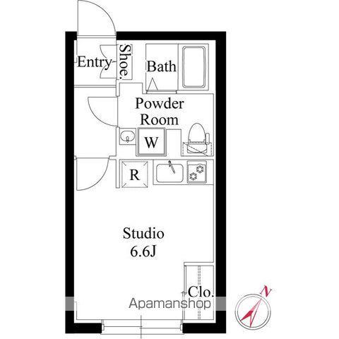 アバンティア初台(ワンルーム/3階)の間取り写真