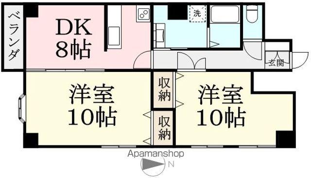 メゾン・ライラック(2DK/3階)の間取り写真