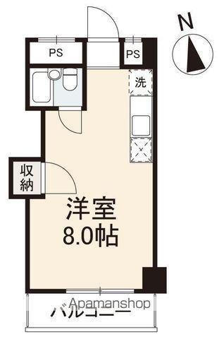 岩清尾マンション 403号(ワンルーム/4階)の間取り写真