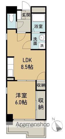 エスパース千田(1LDK/4階)の間取り写真