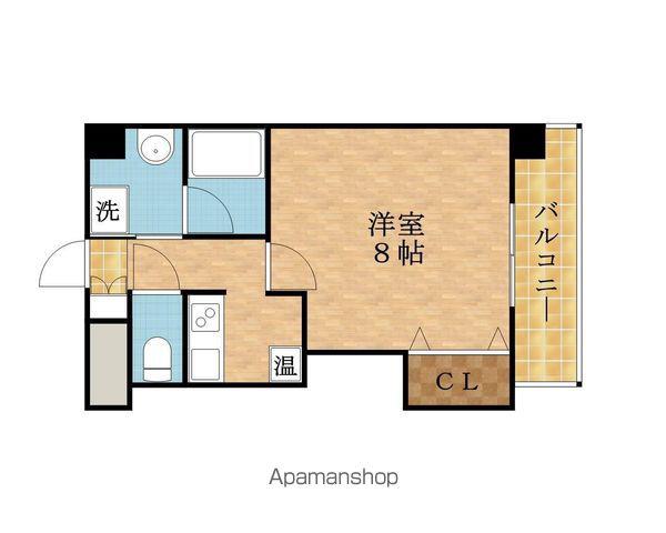 オマージュA(1K/6階)の間取り写真