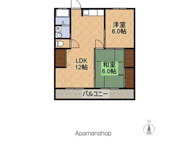 ニューライフ赤江(2LDK/2階)の間取り写真