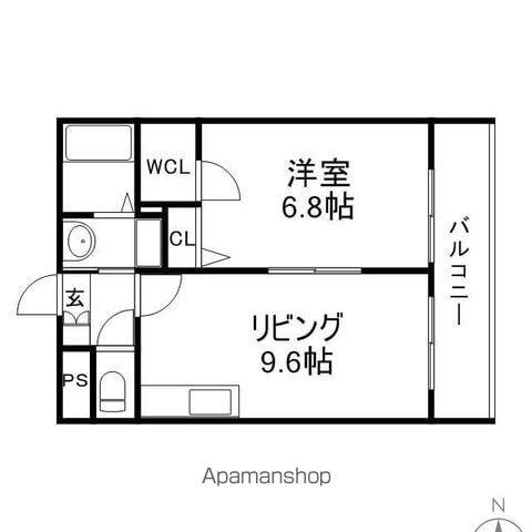 クレーデレSKⅡ(1LDK/1階)の間取り写真