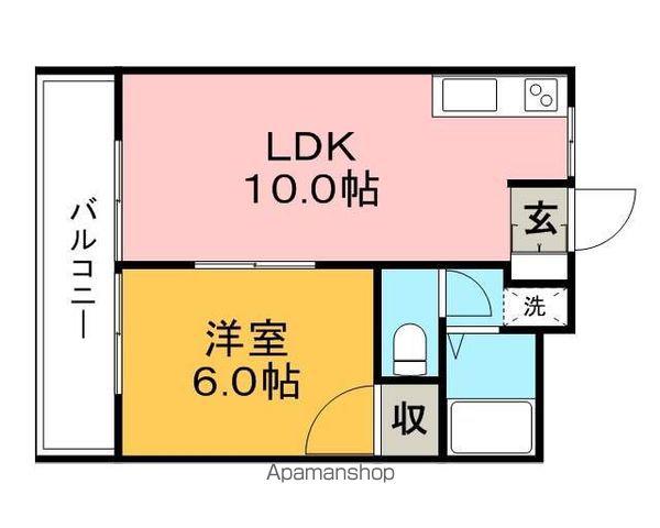 権藤ビル(1LDK/1階)の間取り写真