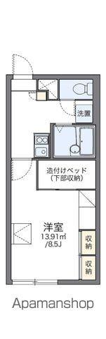 レオパレス白樺(1K/2階)の間取り写真