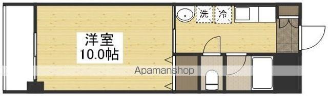 オーランド富田町(1K/6階)の間取り写真