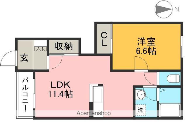クオーレ(1LDK/1階)の間取り写真