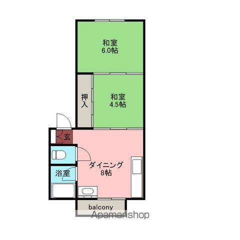 SGHOUSE12(2DK/1階)の間取り写真