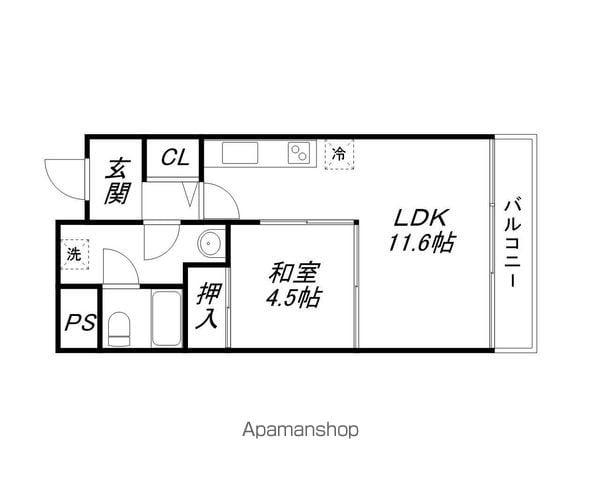 琵琶湖アーバンリゾート1番館(1LDK/5階)の間取り写真