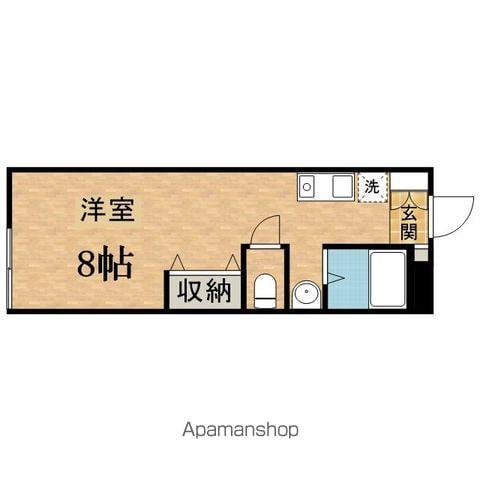 ベルコート(ワンルーム/1階)の間取り写真