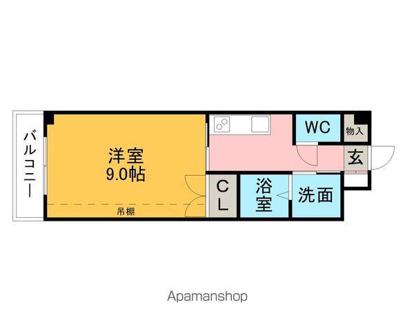 グランデュ桜Ⅱ(1K/2階)の間取り写真