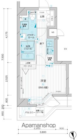 メインステージ西荻窪駅前(1K/9階)の間取り写真