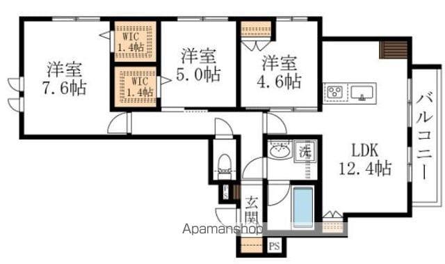 SOUWA フォレ(3LDK/2階)の間取り写真