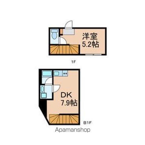 HERME YOYOGI OUEST(1DK/1階)の間取り写真