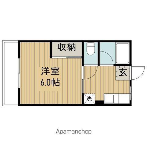 シティハイムサン(1K/2階)の間取り写真