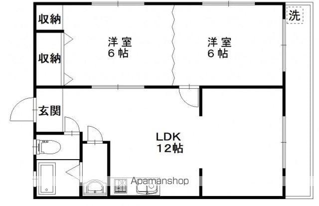 仲野マンション(3DK/3階)の間取り写真