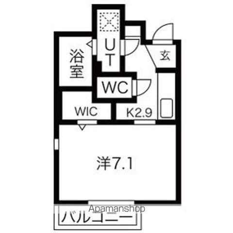 GRANDーJETE(1K/1階)の間取り写真