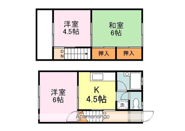 コーポ松岡AB(3K/1階)の間取り写真