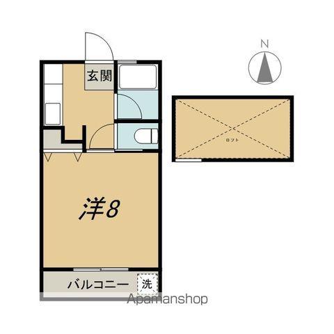 KMコーポ太田A(1DK/1階)の間取り写真