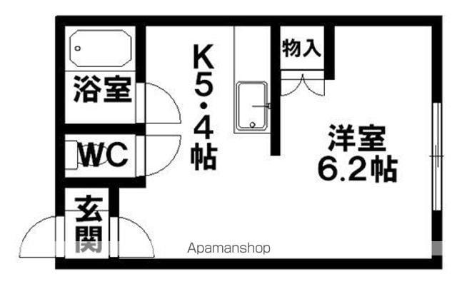 ハイムリバーサイド(1DK/3階)の間取り写真