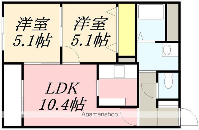 ル・ノール人見町(2LDK/5階)の間取り写真