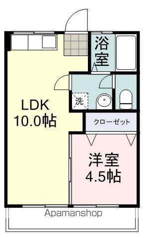 赤堀コーポ(1LDK/1階)の間取り写真