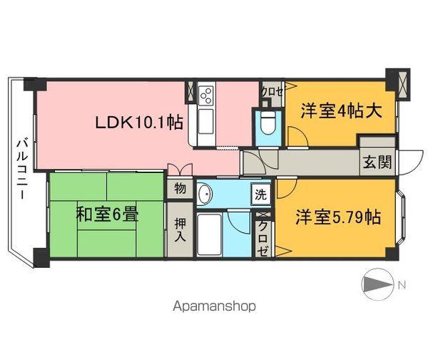 プランヴェール入間霞川(3LDK/7階)の間取り写真