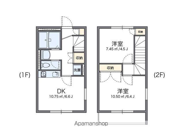レオパレスローザンヌⅢ(2DK/1階)の間取り写真